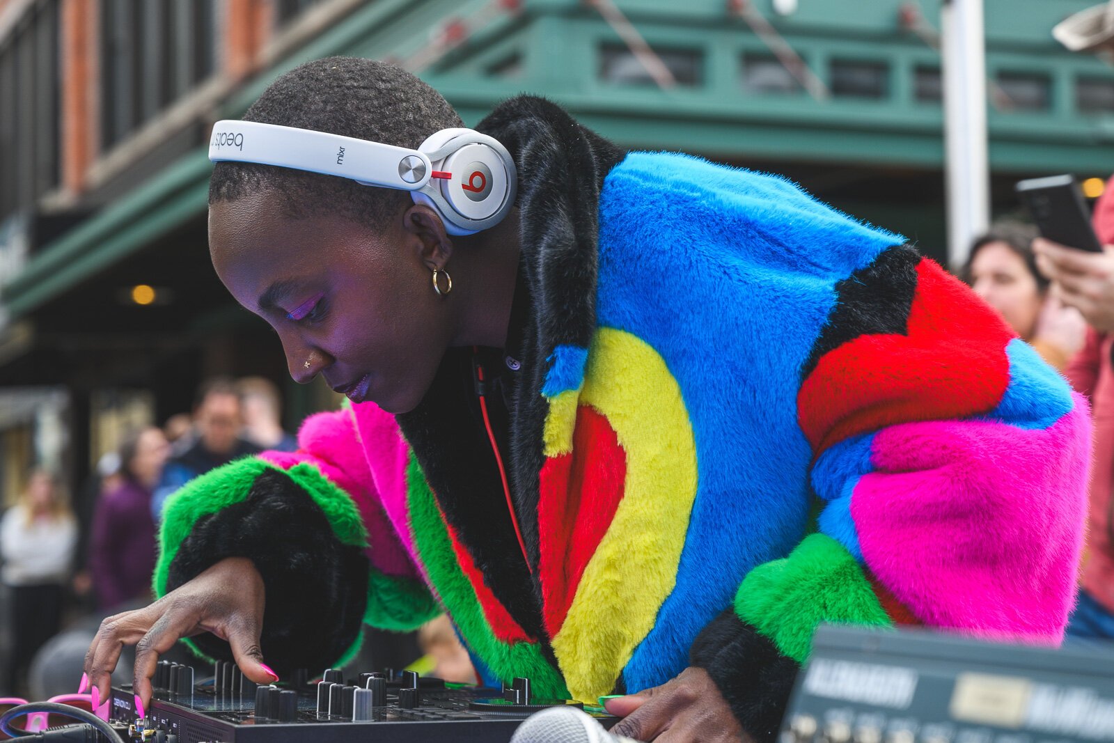 Problematic Black Hottie DJing at FestiFools 2024.