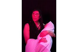 “Rogério as Mother" by Nicholas Williams is featured in the "My Gender States" exhibit, showing creator Rogério Pinto.