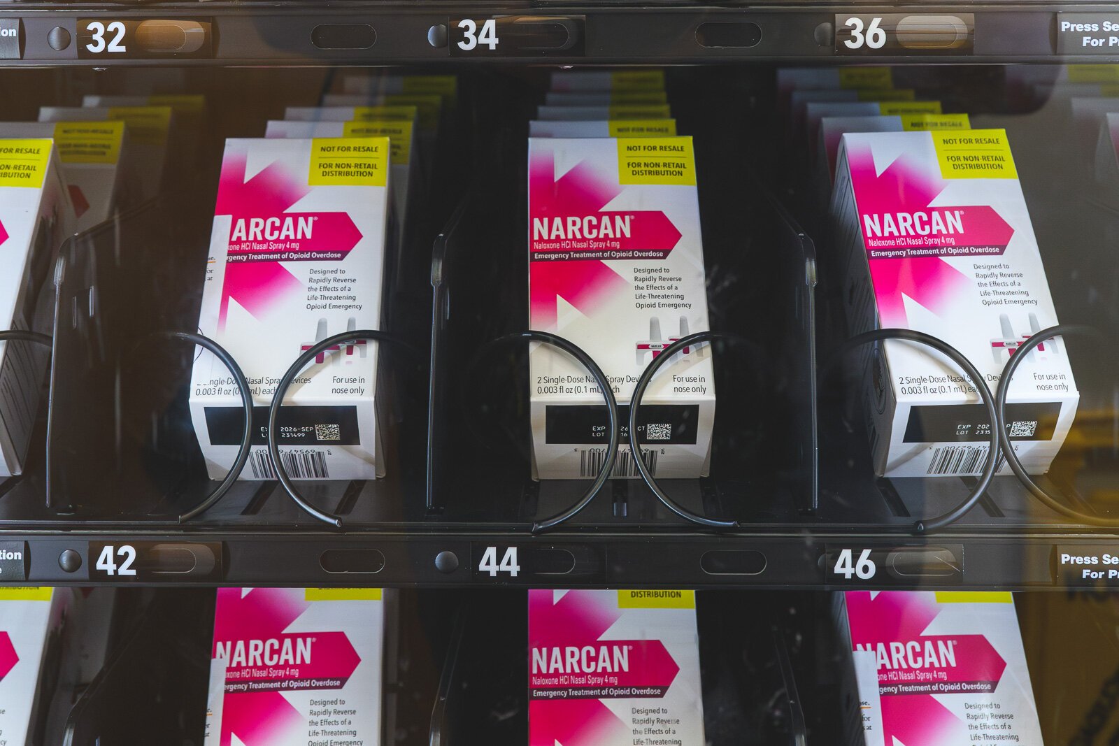 A Narcan vending maching at Washtenaw County Health Department.
