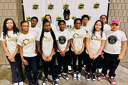 The Ypsilanti Community Middle School girls' Ten80 team, Golden Grizzly.