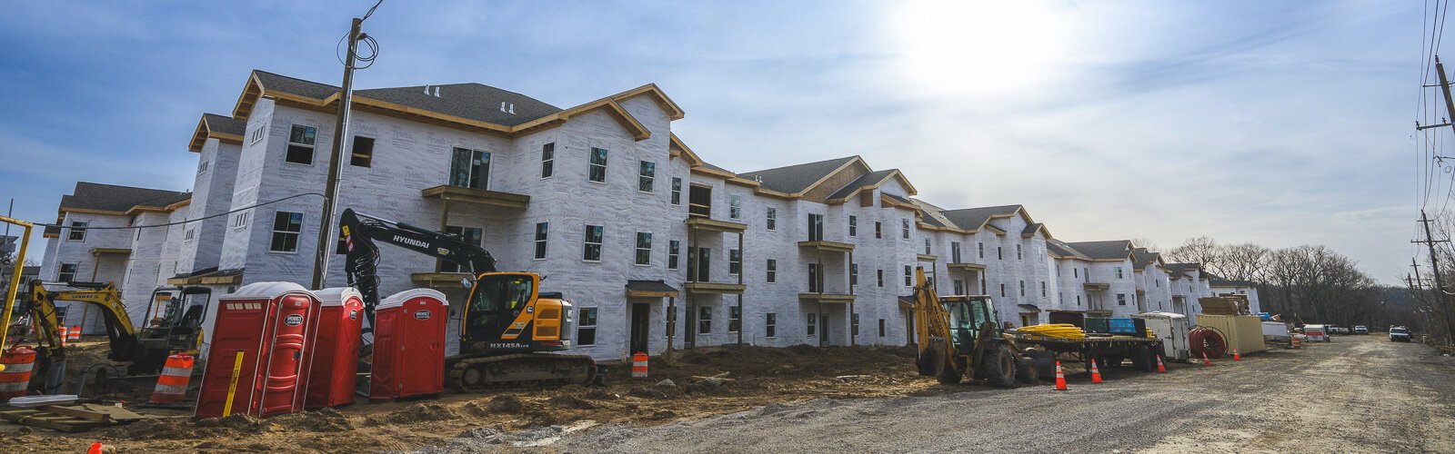 Huron Vista and The Residences at Huron under construction on W. Clark Rd. in Ypsilanti.