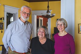Norm Tyler, Susan Wineberg, and Joann Green at the Robert S. Wilson House in Ann Arbor.