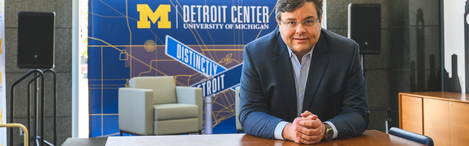 UMCI Director Scott Shireman at The University of Michigan Detroit Center.