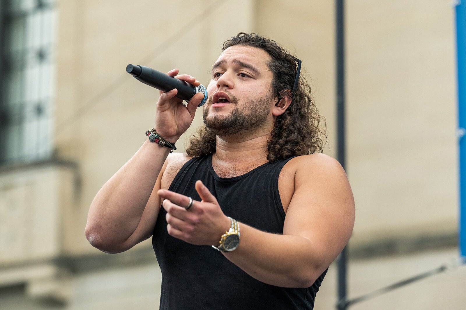 Nadim Azzam performs at Ann Arbor Summer Festival , 2022.