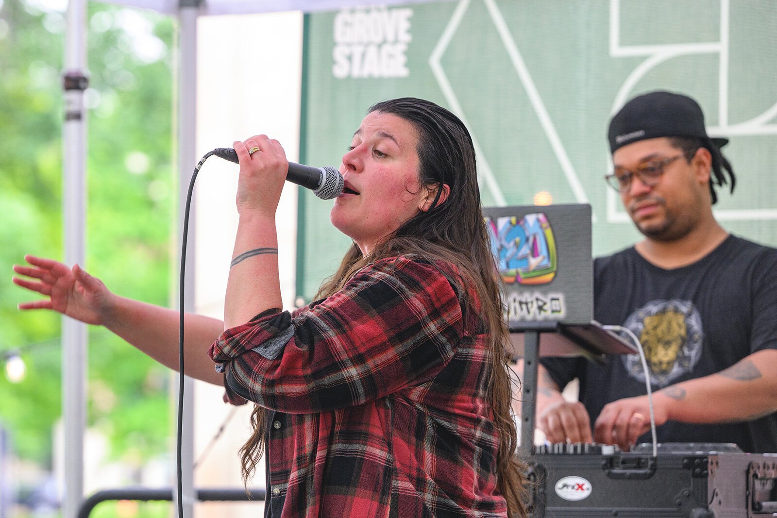 Nickie P performing at Ann Arbor Summer Festival, 2023.