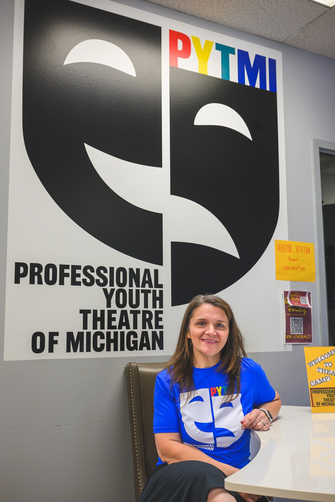 Megan Wright at the new home of the Professional Youth Theatre of Michigan on Harriet St. in Ypsilanti.