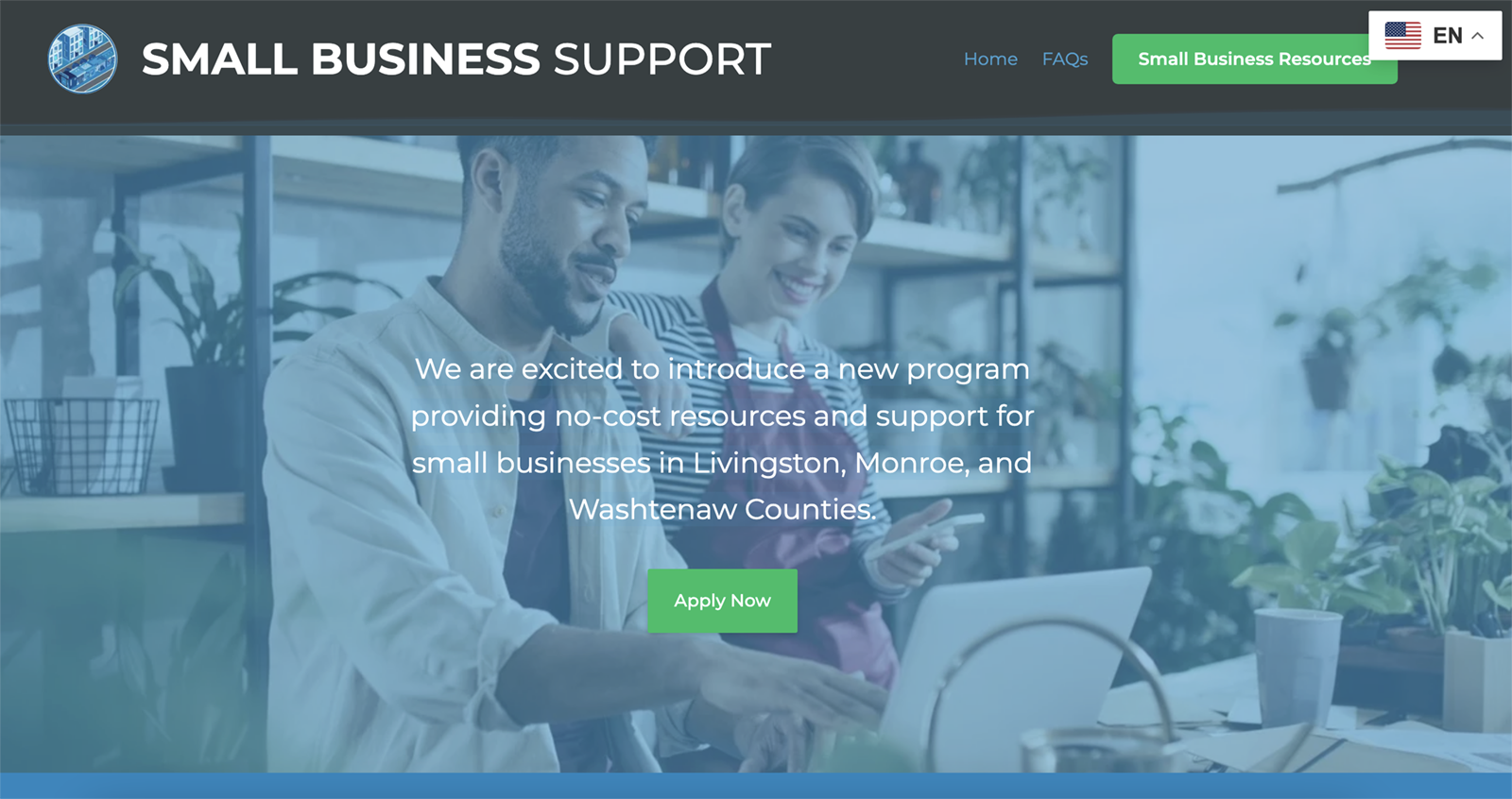 The Small Business Support website.