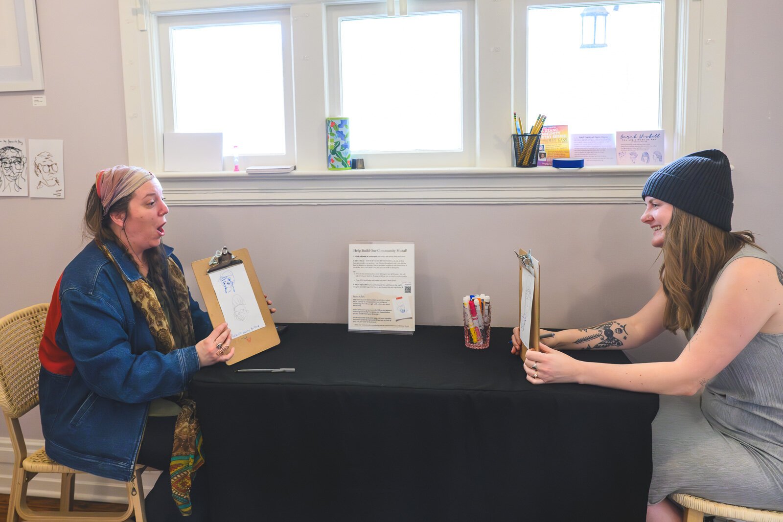 Brittany Slater and Mackenzie Stolzenburg reveal their blind portraits of one another.