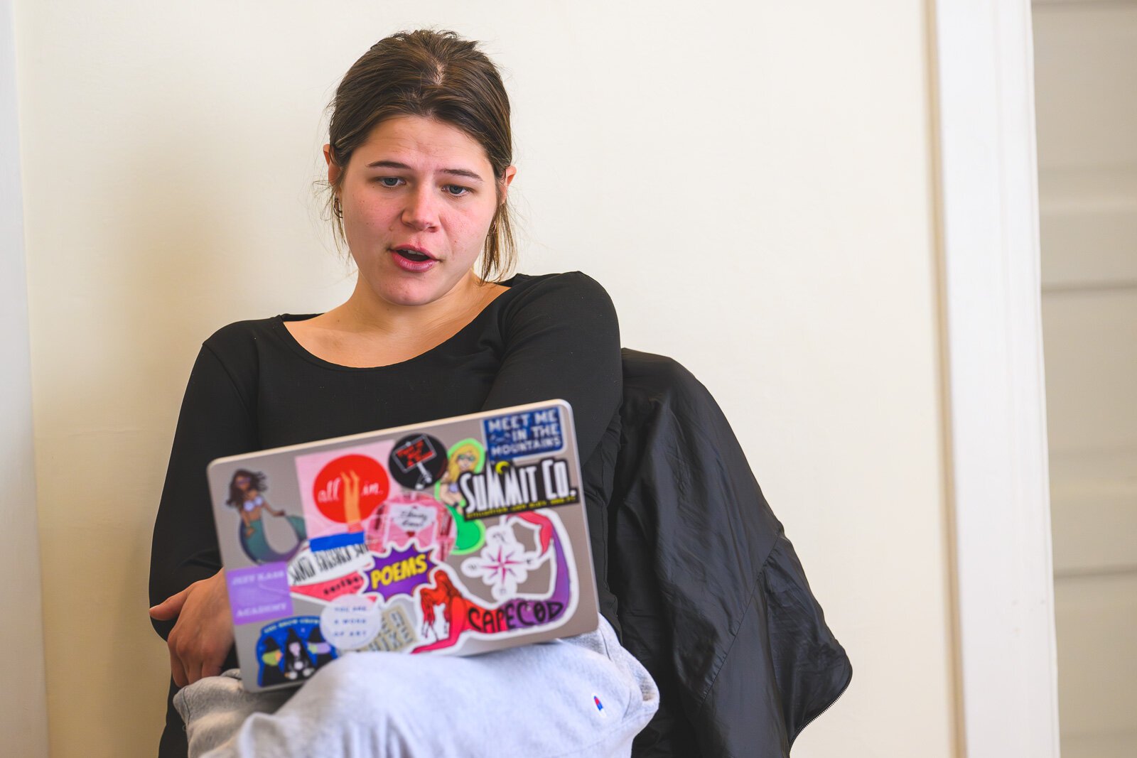 An EmpowerED High School student at a poetry discussion at Dzanc House.
