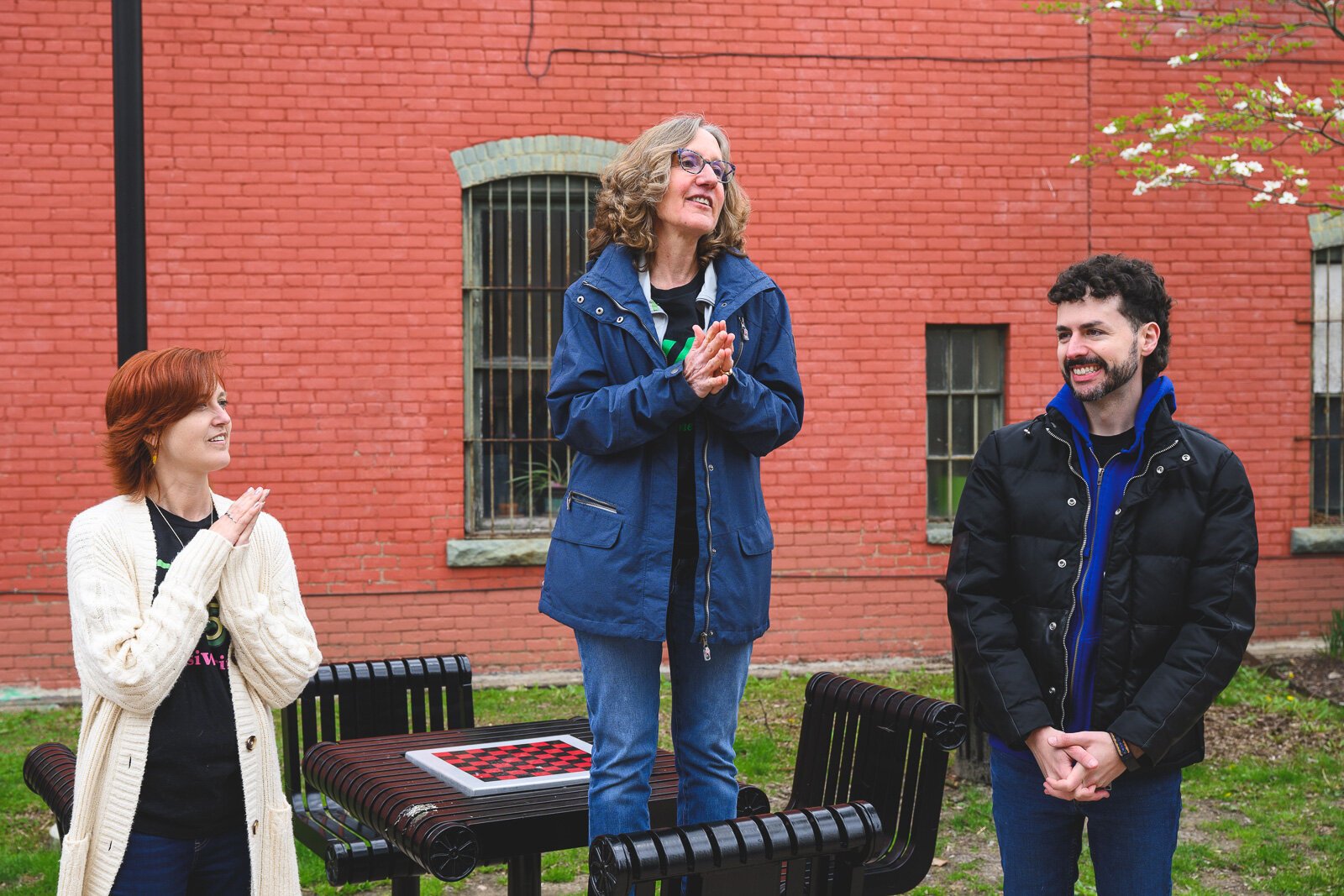 AngelicKristAnn Blakeslee speaking before the Great Day in Ypsi photo shoot.