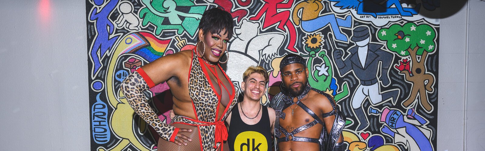 Performers Lotipha Renée Hunter (left) and Donnie Love Hunter (right) with Uplift resident show director Sahlin Berman at Uplift in Ann Arbor.
