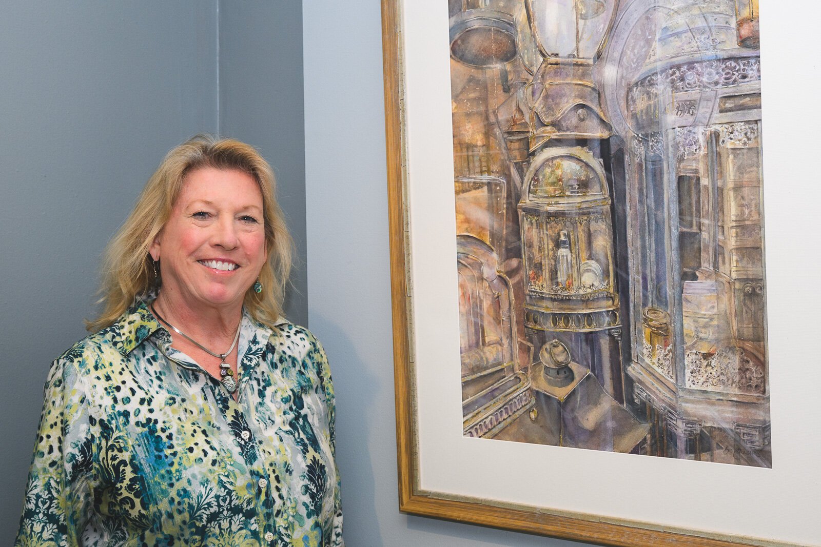 Cheryl Boc Chidester at "Share: An Ypsi Fine Arts Club Exhibition."