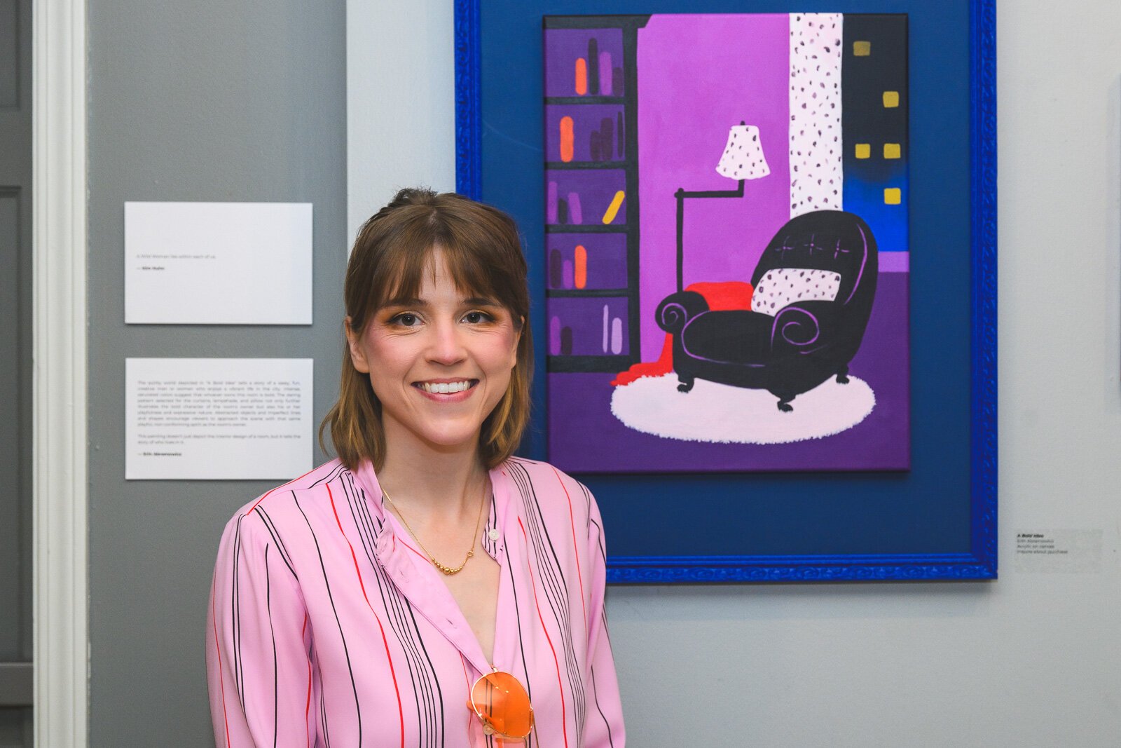 Erin Abramowicz at "Share: An Ypsi Fine Arts Club Exhibition."