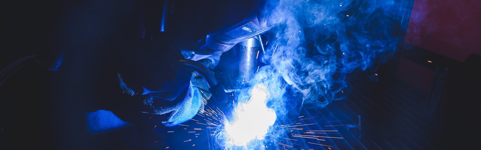 Kaysi Hohner in welding class at Saline High School.