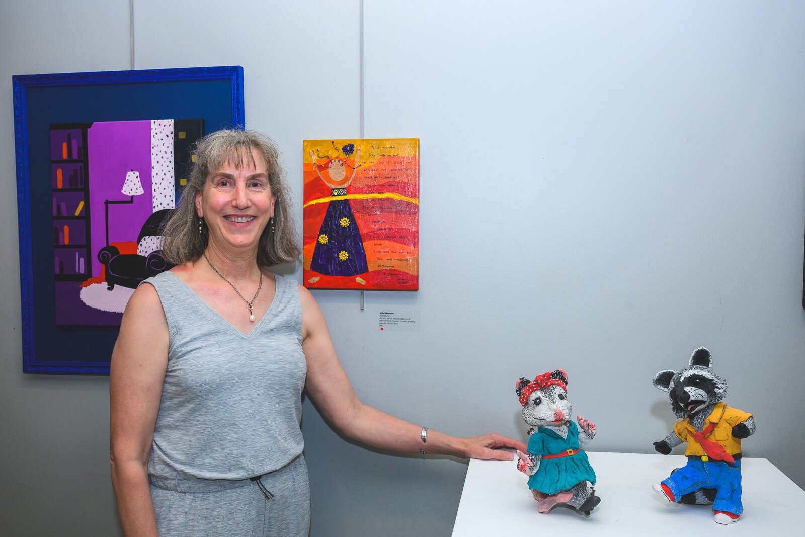 Kim Huhn at "Share: An Ypsi Fine Arts Club Exhibition."