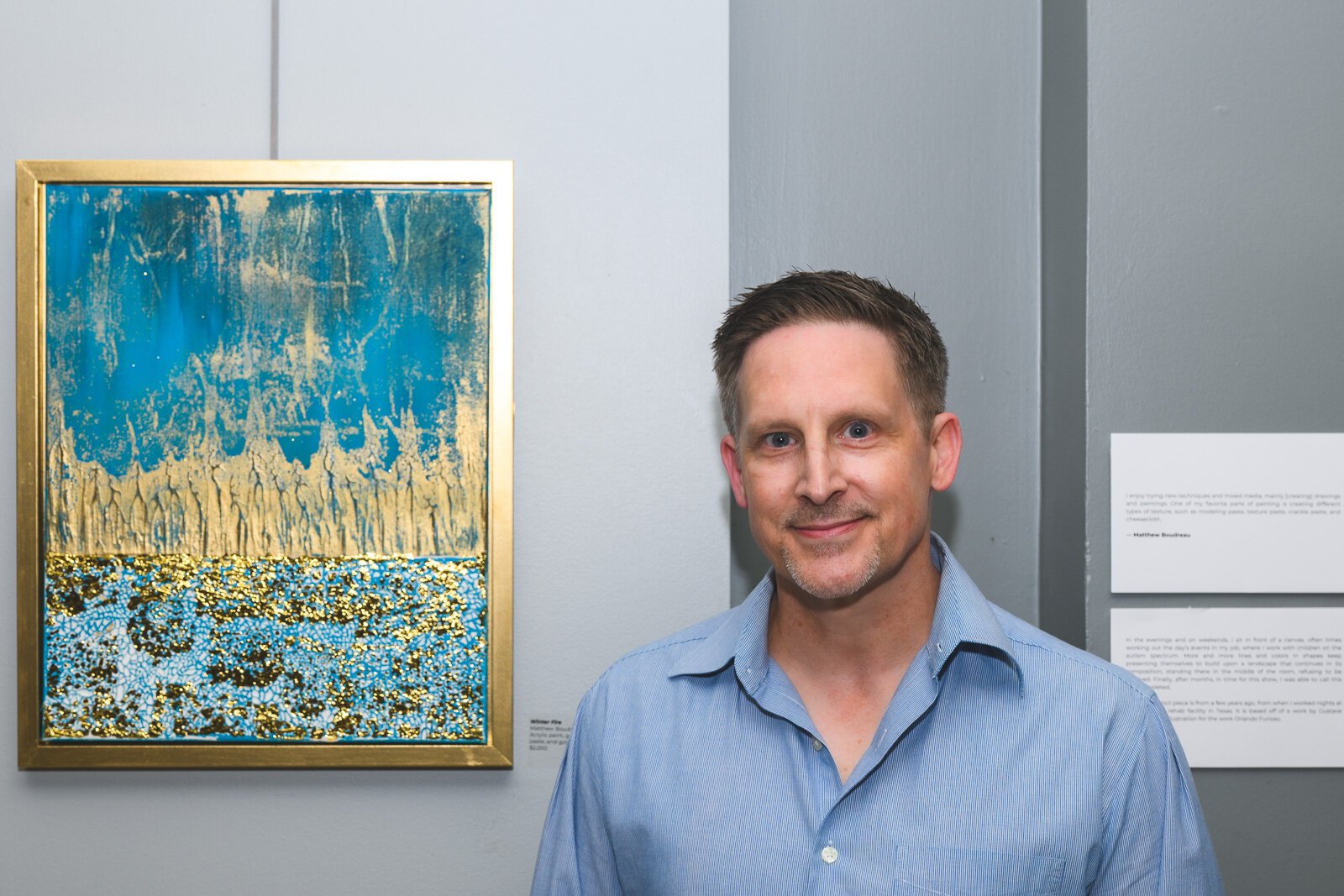 Matthew Boudreau at "Share: An Ypsi Fine Arts Club Exhibition."