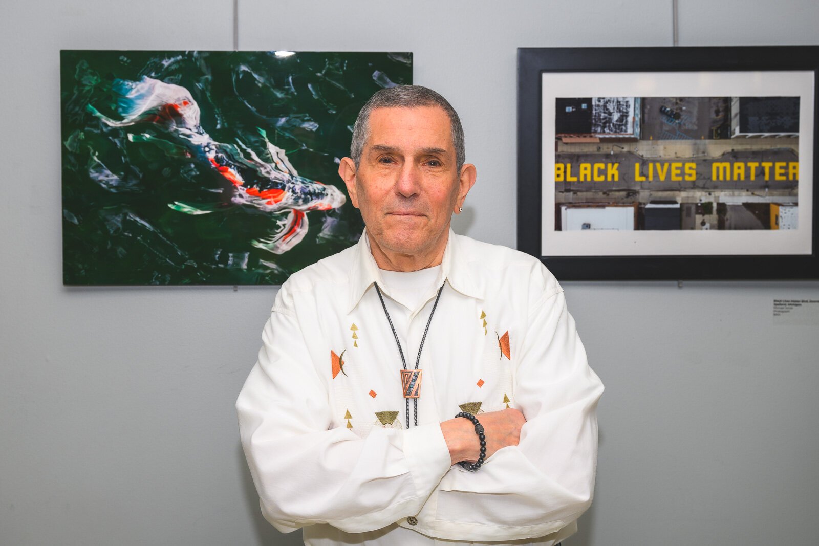 Stephen Silverberg at "Share: An Ypsi Fine Arts Club Exhibition."