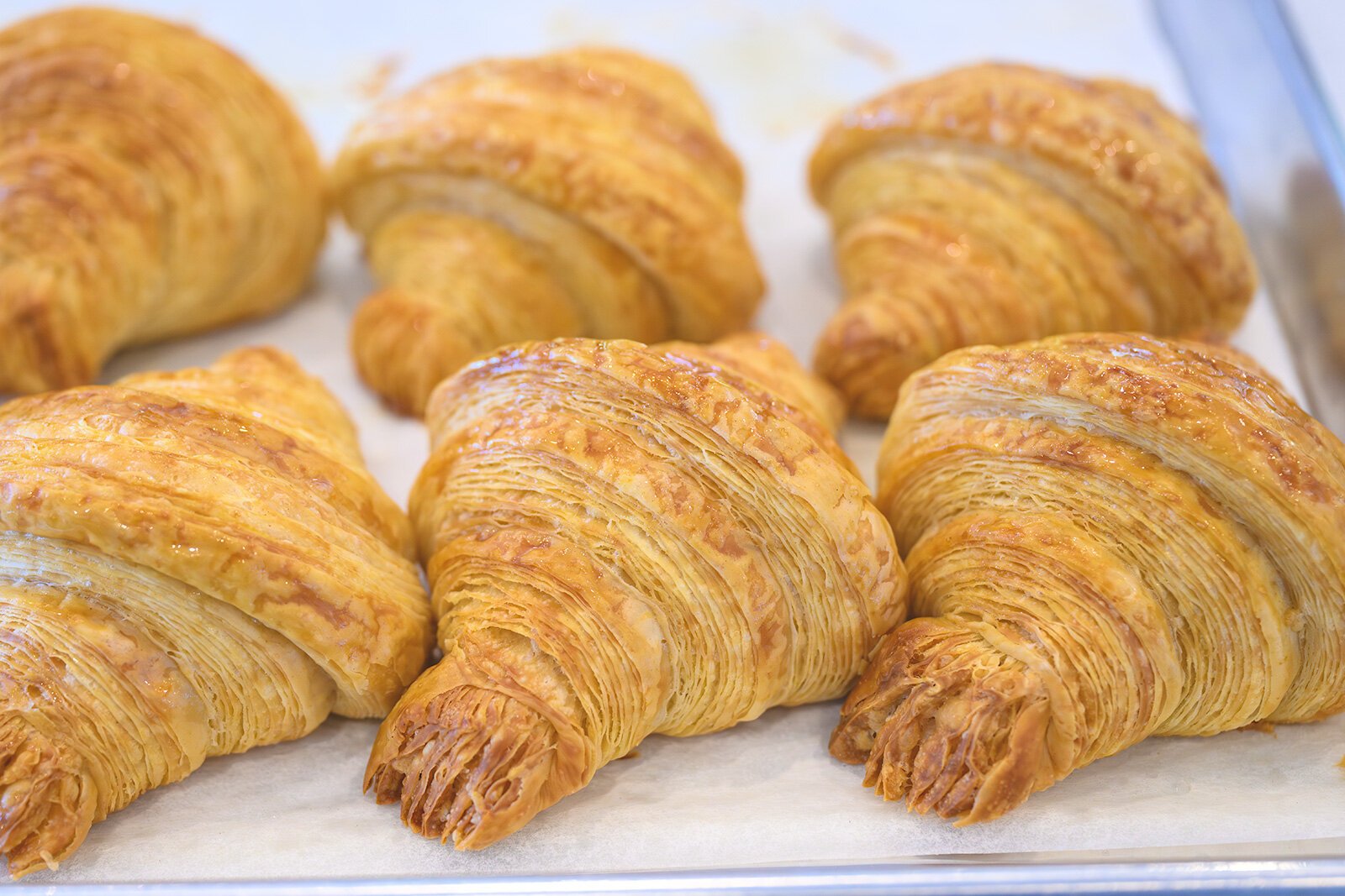 Croissants at B-Cubed Bakery.