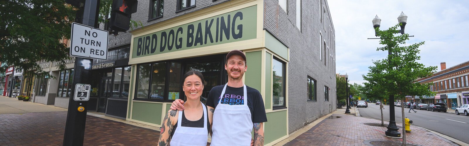 Owners Jennifer Haglund and Mark Bogard at Bird Dog Baking.