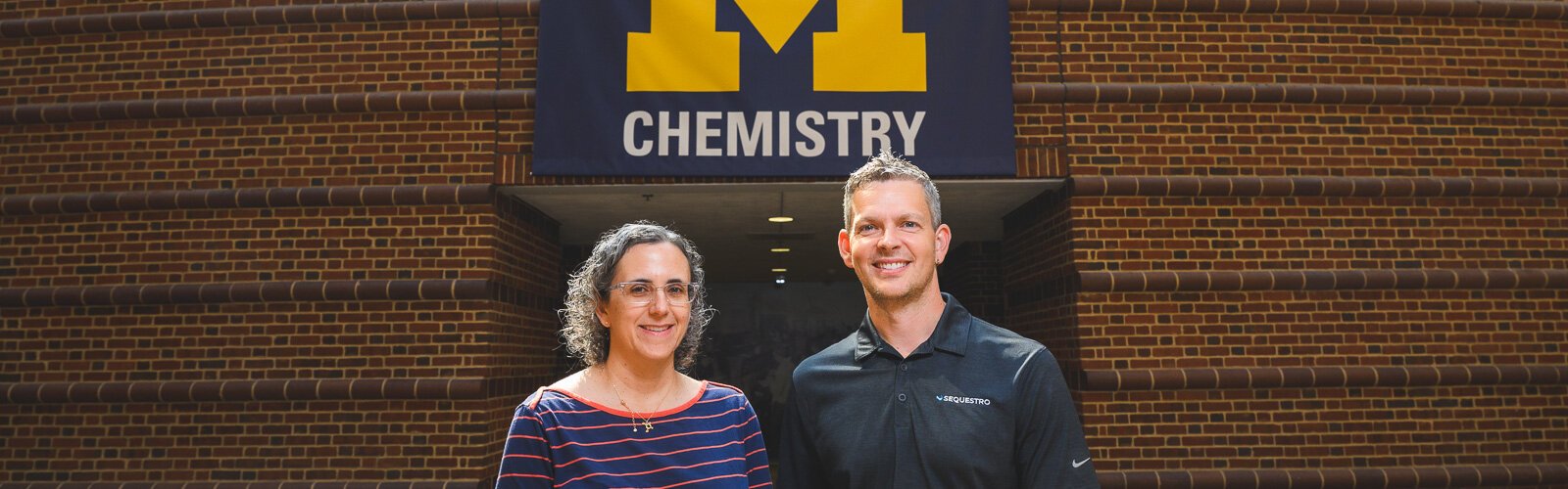 Anne McNeil is the co-founder and Juergen Koller is the CEO of Sequestro, an Ann Arbor company that uses sawdust to clean PFAS chemicals out of water.