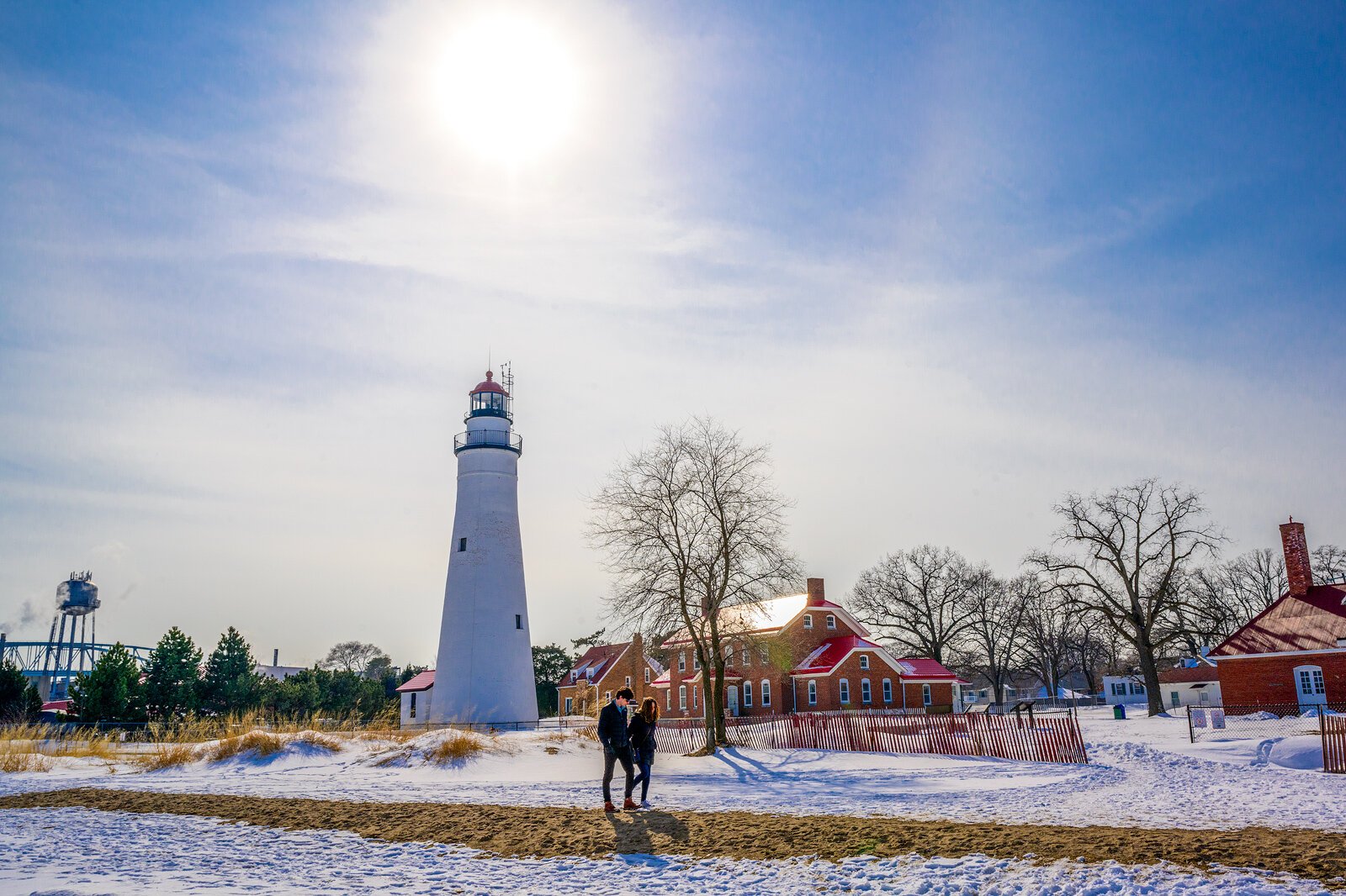 The Fort Gratiot Lighthouse in Port Huron, along the Bridge to Bay Trail.