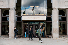 Students at the Wayne State University campus