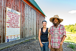 Stefanie Stauffer and Ryan Padgett at Tillian Farm, Ann Arbor