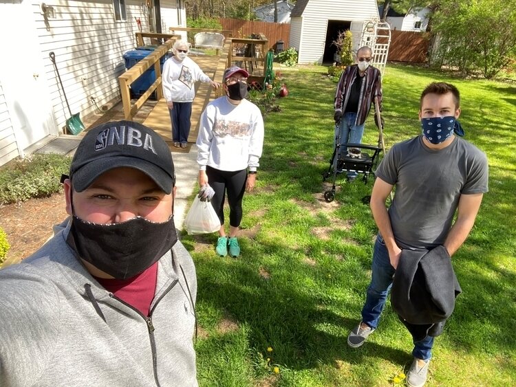 Kevin LaDuke and Kalya Susko with the Midland residents they planted for.