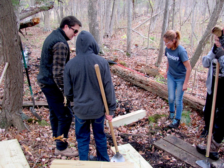 Breithaupt works with youth during a recent lesson