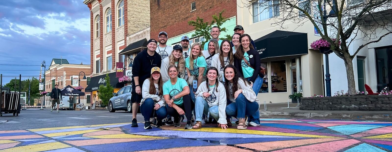 Claire Doty with fellow Jaycees at the Mt. Pleasant Craft Beer Festival in 2024.