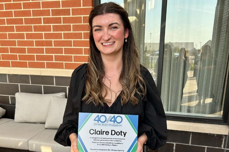 Claire Doty received a 40 Under 40 award in late 2024 from the MMDC.