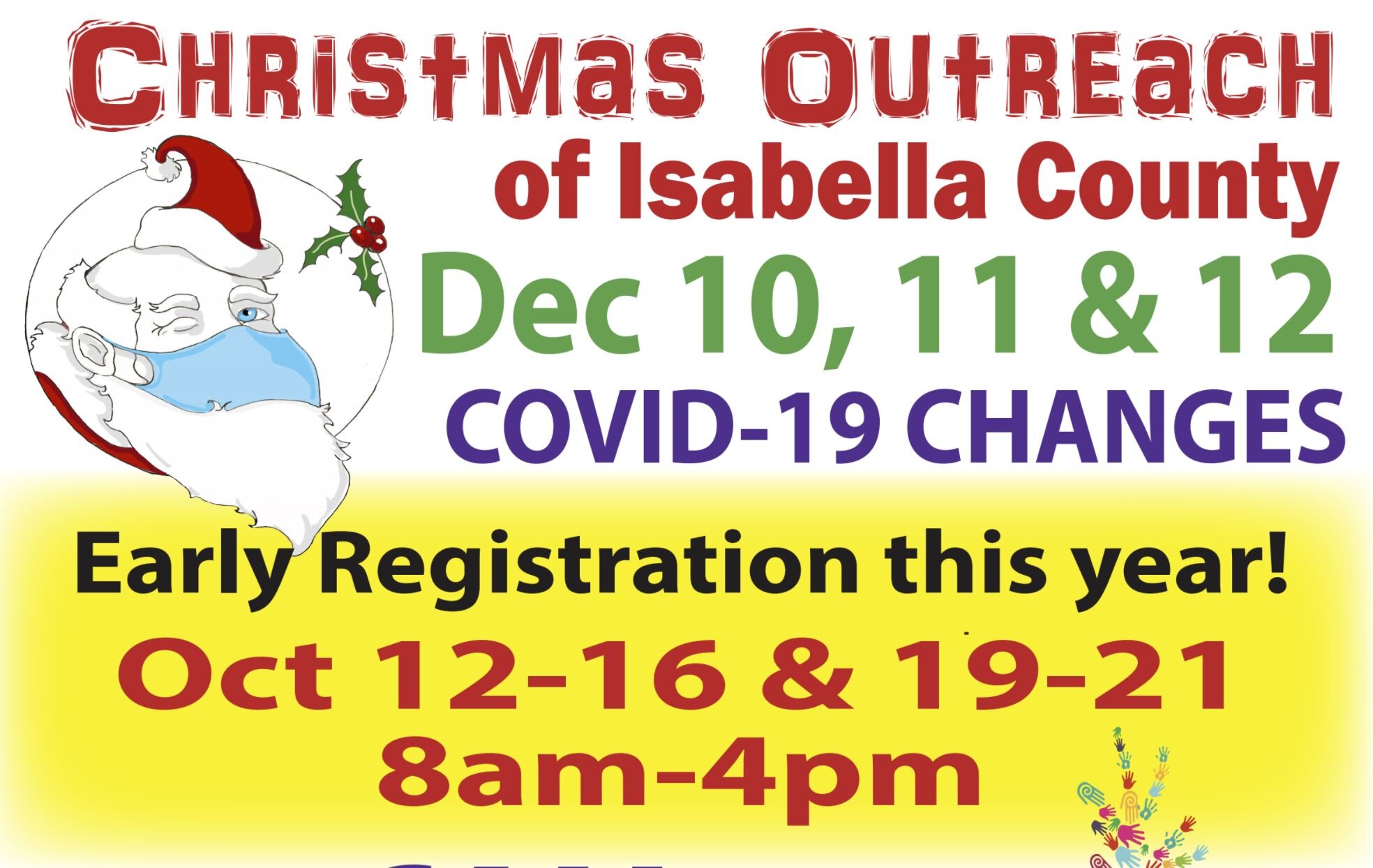 Registration for Christmas Outreach is earlier than usual this year, and the even will look a little different than it has in the past.