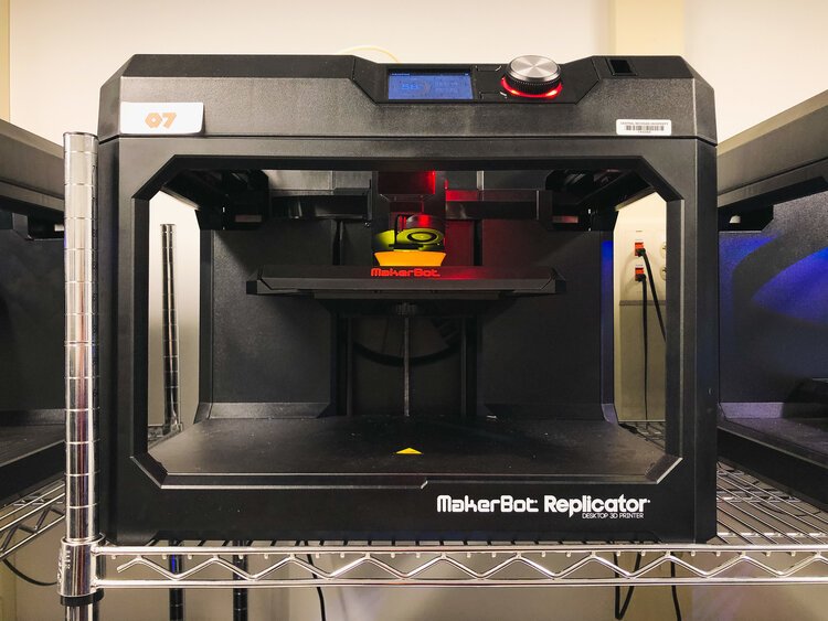 Students and staff are using 3D printers at CMU’s Makerbot Innovation Center to make reusable rigid versions of N95 respiratory masks to be fitted with small replaceable filters.