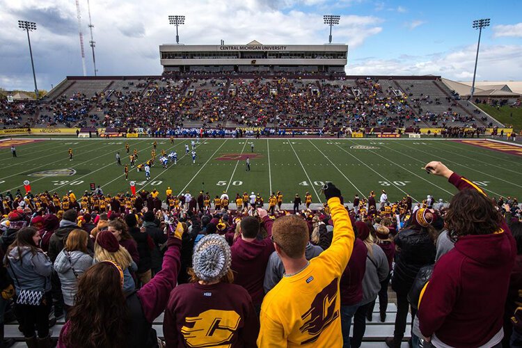 Enjoy a football game at Central Michigan University.