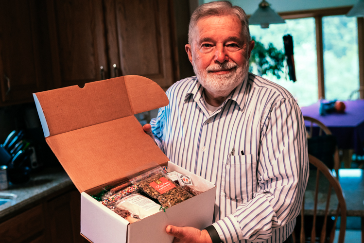 Paul Siers holds one of the rotary boxes available for gifting this year