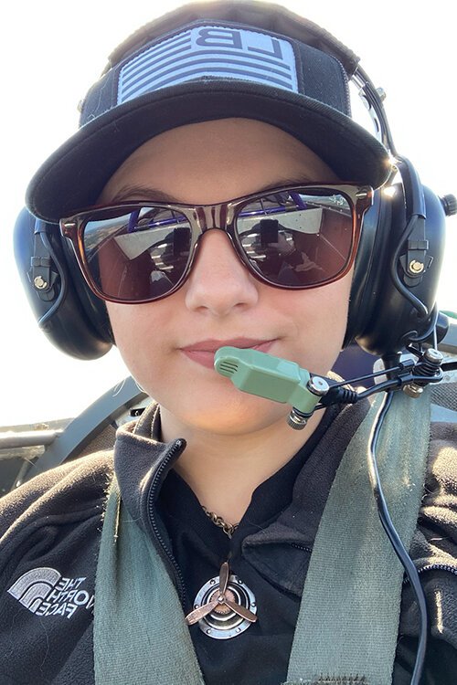 Mt. Pleasant’s Emma Hubble, 16, is on her way toward earning her pilot’s license.