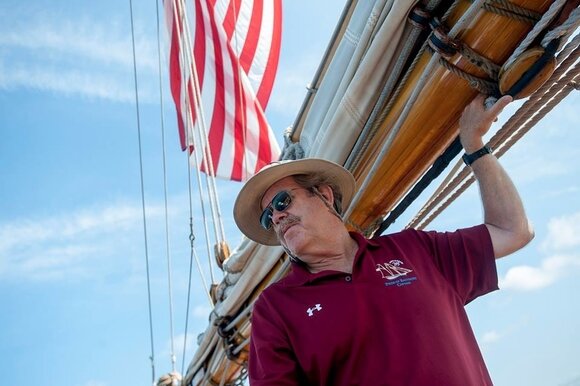 Jan Miles, captain of the Pride of Baltimore II, says he and his crew look forward to re-connecting with festival organizers, volunteers, and old friends in Bay City.