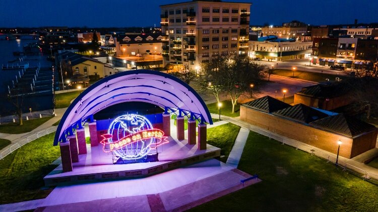 The refurbished Peace on Earth display is one of the newest additions to Bay City’s holiday light collection.