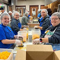 Isabella Bank employees volunteer at East Side Soup Kitchen in Saginaw, Michigan