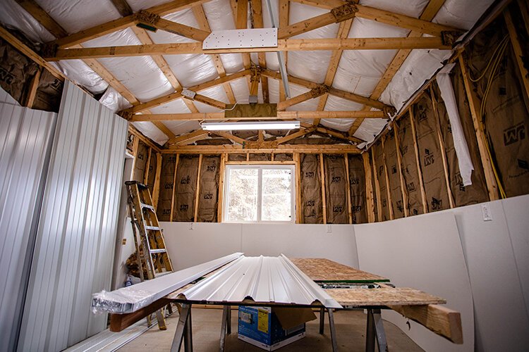 The interior of the Bunny Barn is still under construction. Materials have been donated from businesses in Isabella County, and the project’s grand opening ceremony is set for May 15. 