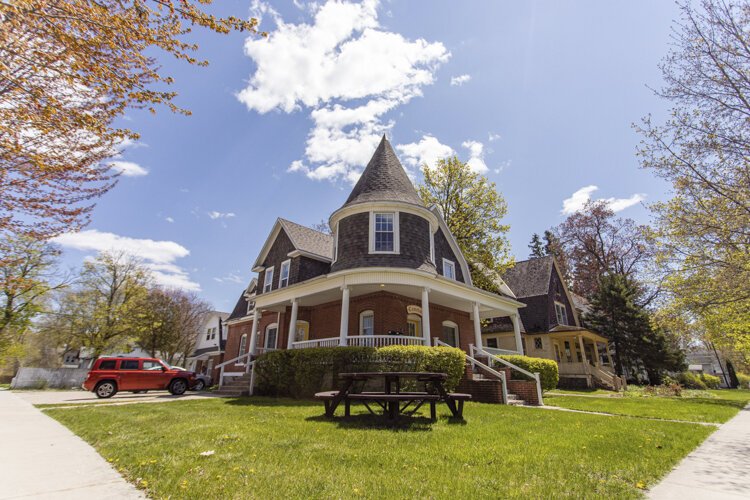 701 South University, or “Camelot,” was originally built by Cole Construction’s Lewis Cole as a family home, Sponseller says.