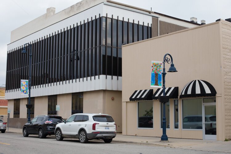 The project area includes both 200 E. Broadway (left) and 111 S. University (right) located in downtown Mt. Pleasant, Michigan.