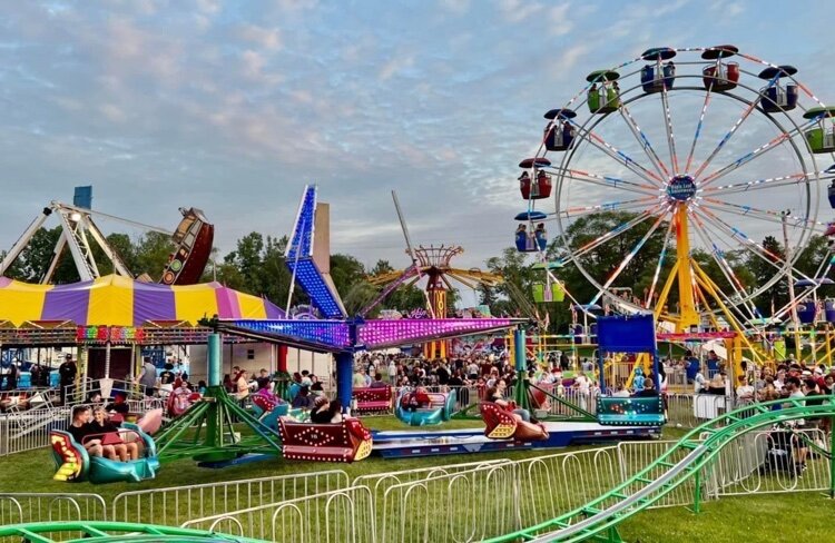 Presented by Maple Leaf Amusements, rides are open to families 2 P.M. on Monday, then 1 P.M. for the rest of the week, with a closing time at 10 P.M.