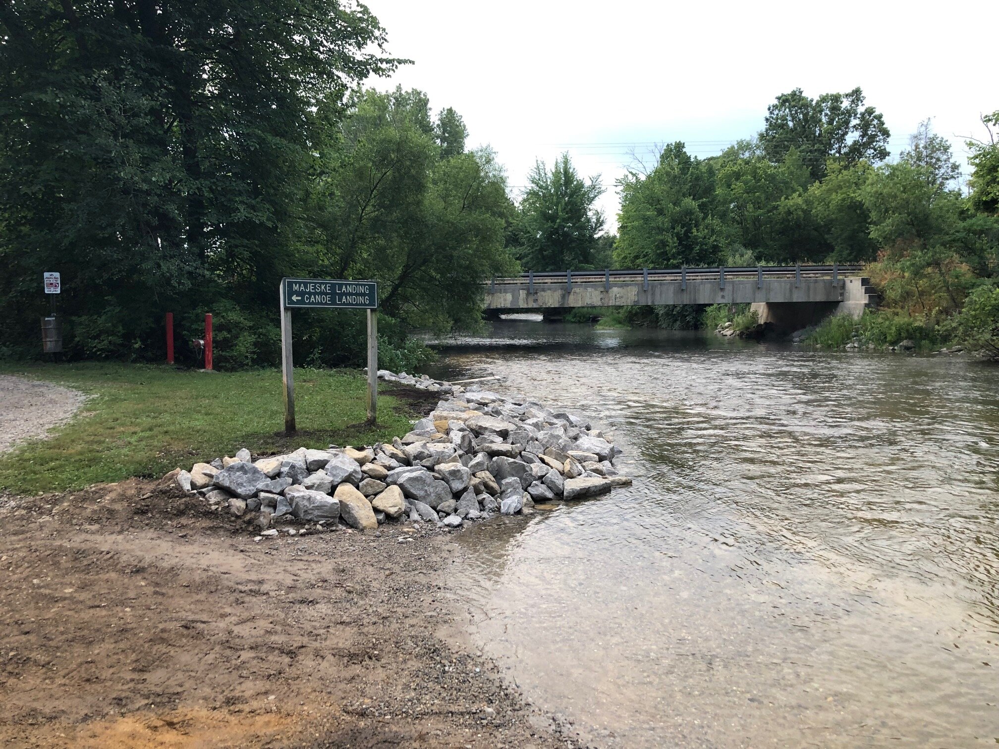 Construction was finished at Majeske Landing by the end of the day on Jul. 22, improving its launch area.