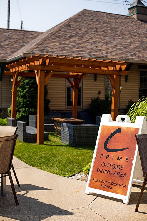 Attached to Mountain Town Station in downtown Mt. Pleasant, Camille's Prime offers outdoor dining options for customers. 