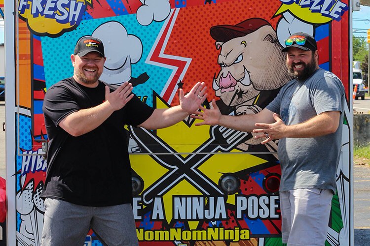 NOM NOM Ninja co-owners Brandon Haught (left) and Joe Collin. 