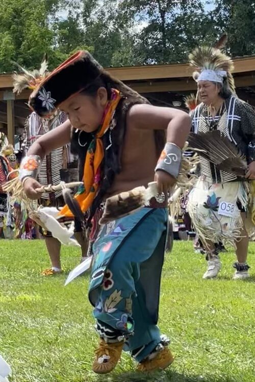 Even the youngest dancers at the powwow showed pride in their culture.