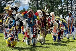 Participants of various ages took part in the Grand Entry on Saturday.