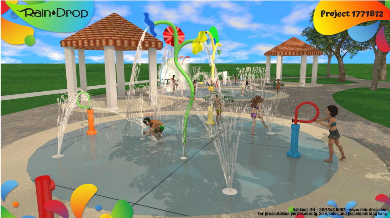 Sample concept image of the Village of Shepherd Splash Park.