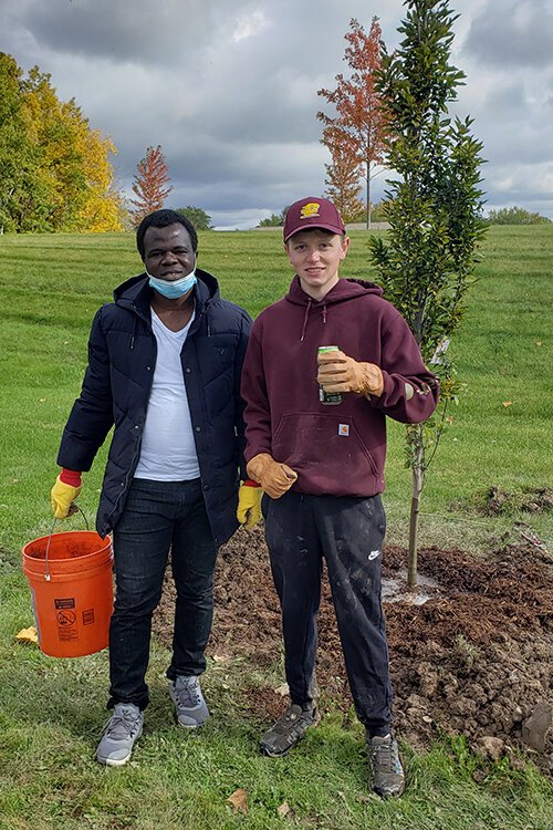 Trees NOW Isabella volunteers planted 15 trees on Oct. 23 at the Isabella County Commission on Aging. The planting was made possible thanks to a $4,050 grant from the Mt. Pleasant Area Community Foundation. 